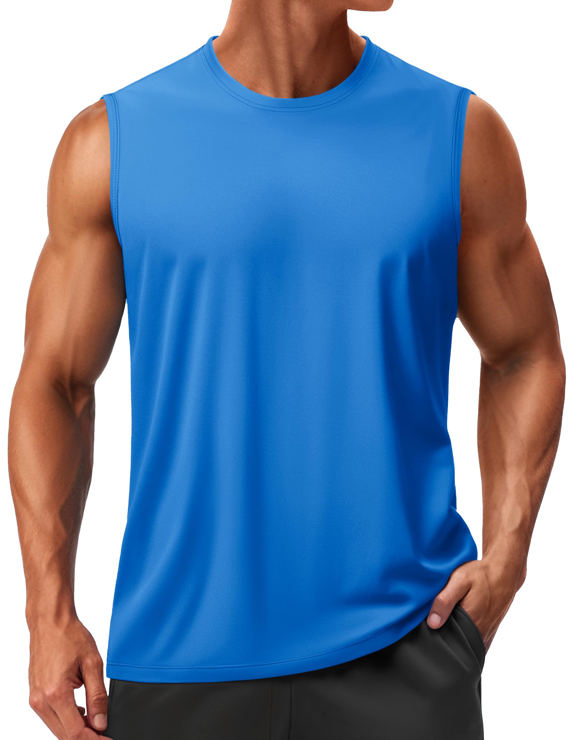 Men’s Sleeveless Quick Dry Workout Tank Top with UPF 50+