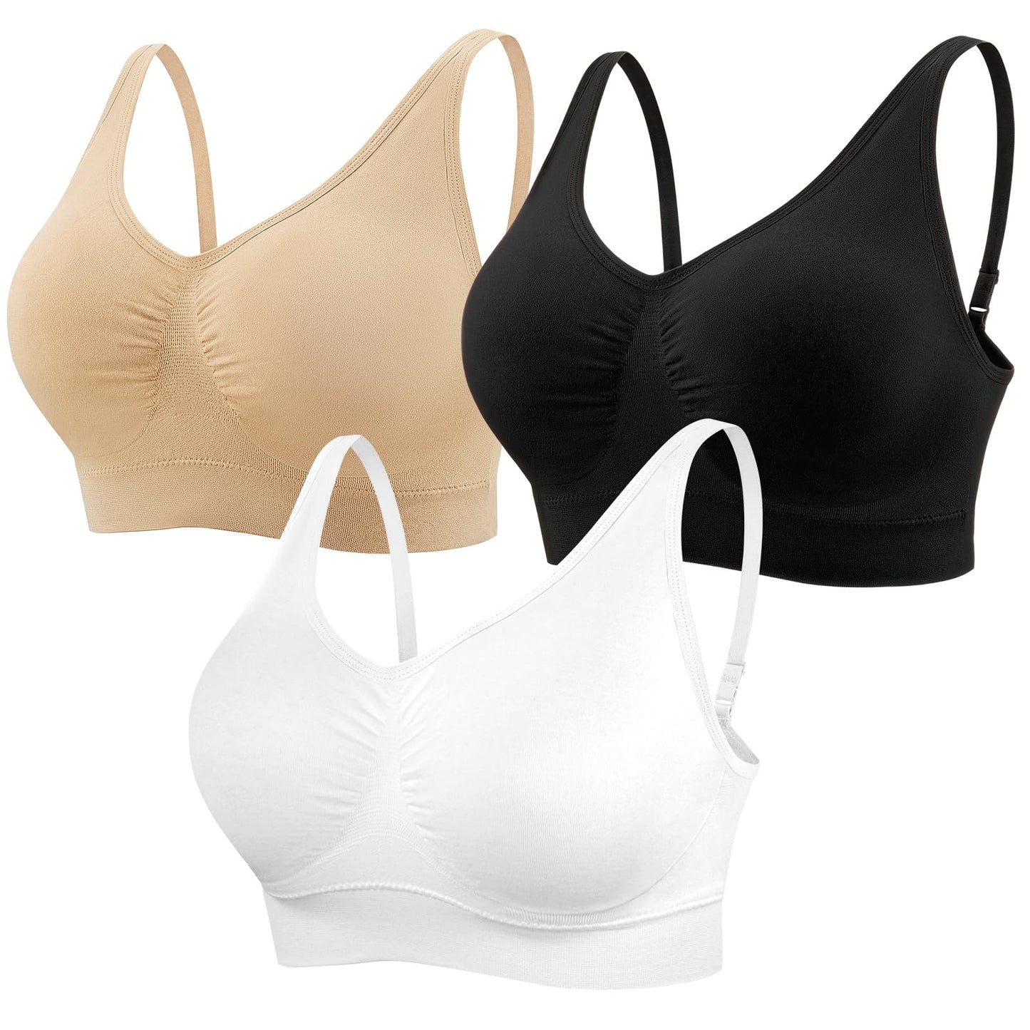 Women’s 3-Pack Seamless Yoga Sports Bras