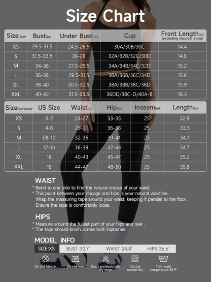 Women’s Matching Workout Set with Sports Bra and Seamless Leggings