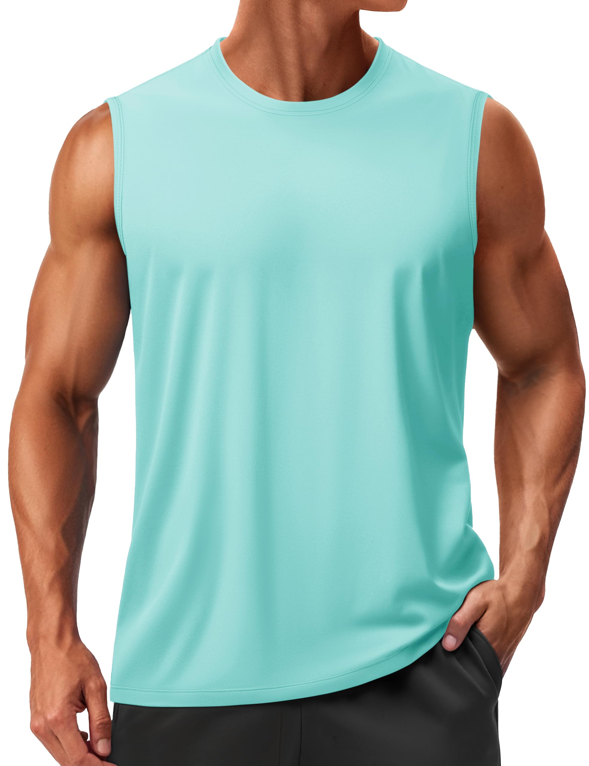 Men’s Sleeveless Quick Dry Workout Tank Top with UPF 50+