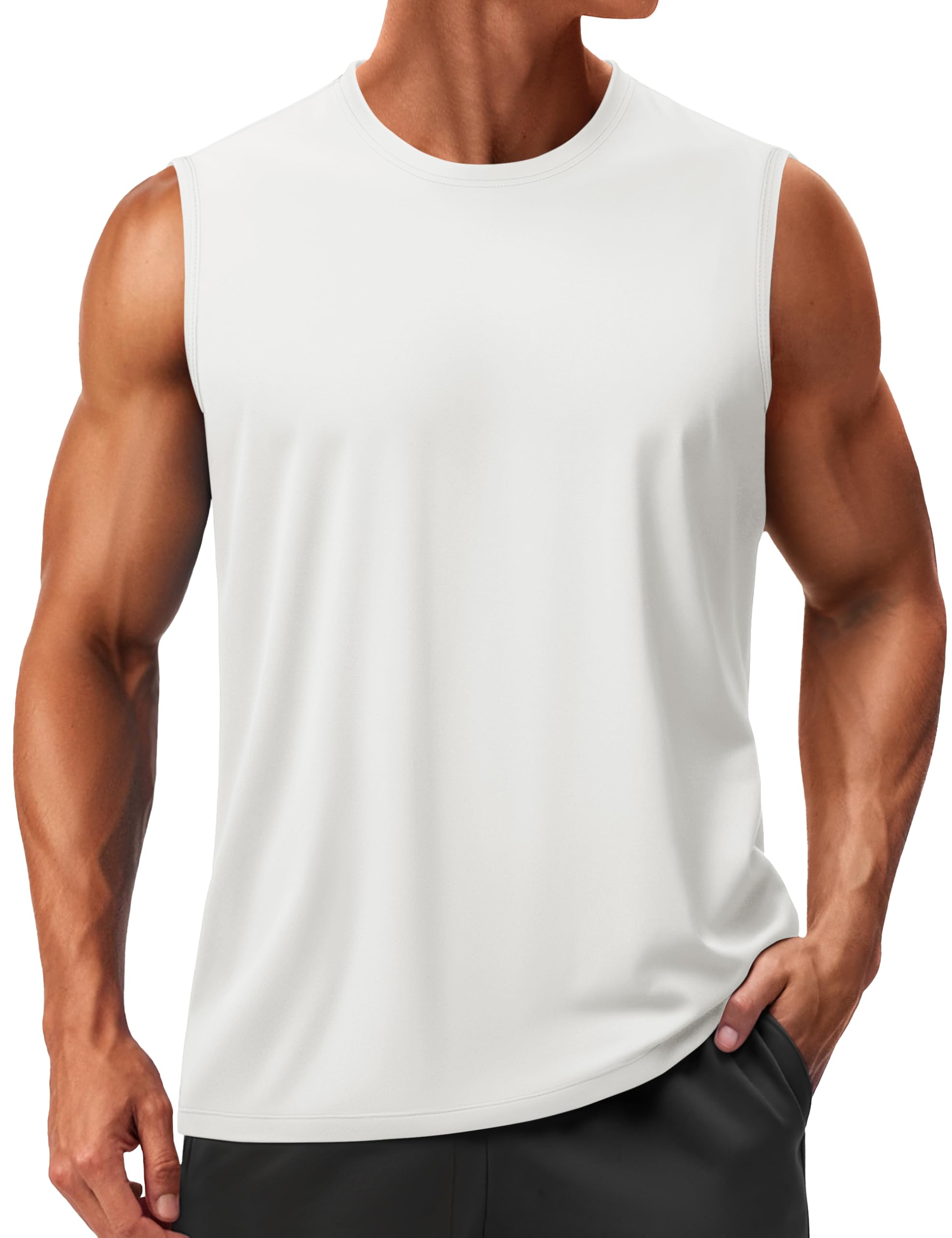 Men’s Sleeveless Quick Dry Workout Tank Top with UPF 50+