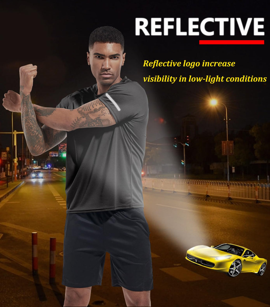 Men’s 7-Pack Short Sleeve Workout T-Shirts