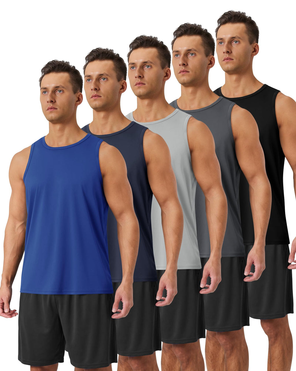 Men’s 5-Pack Sleeveless Workout Tank Tops