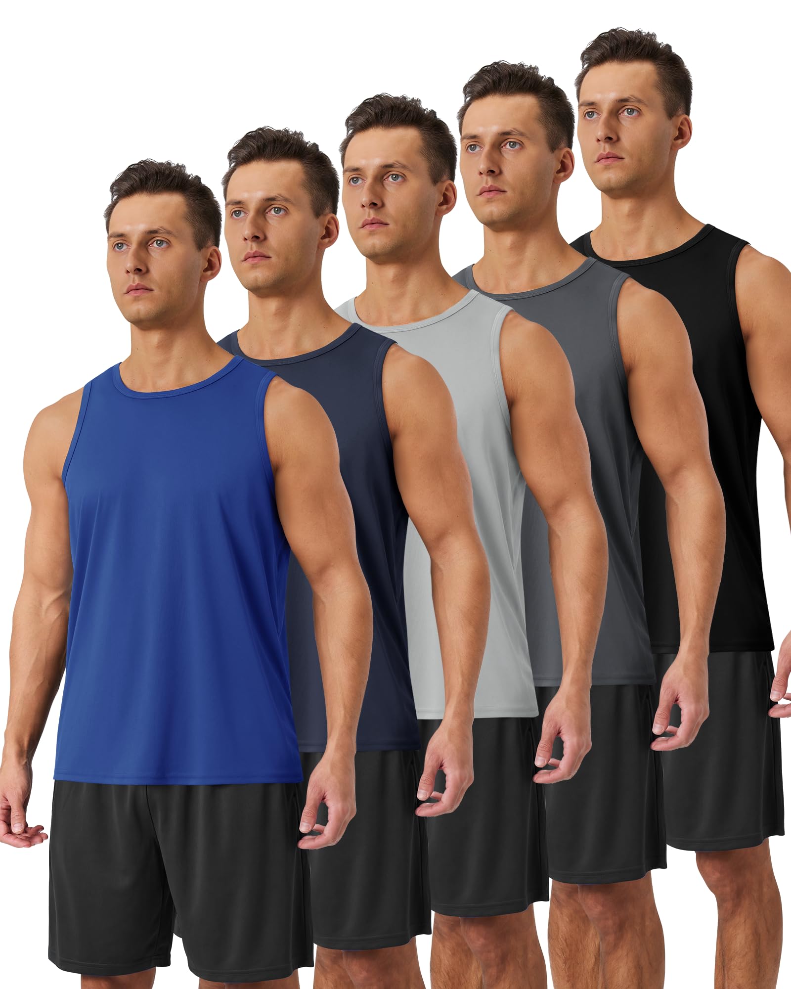 Men’s 5-Pack Sleeveless Workout Tank Tops