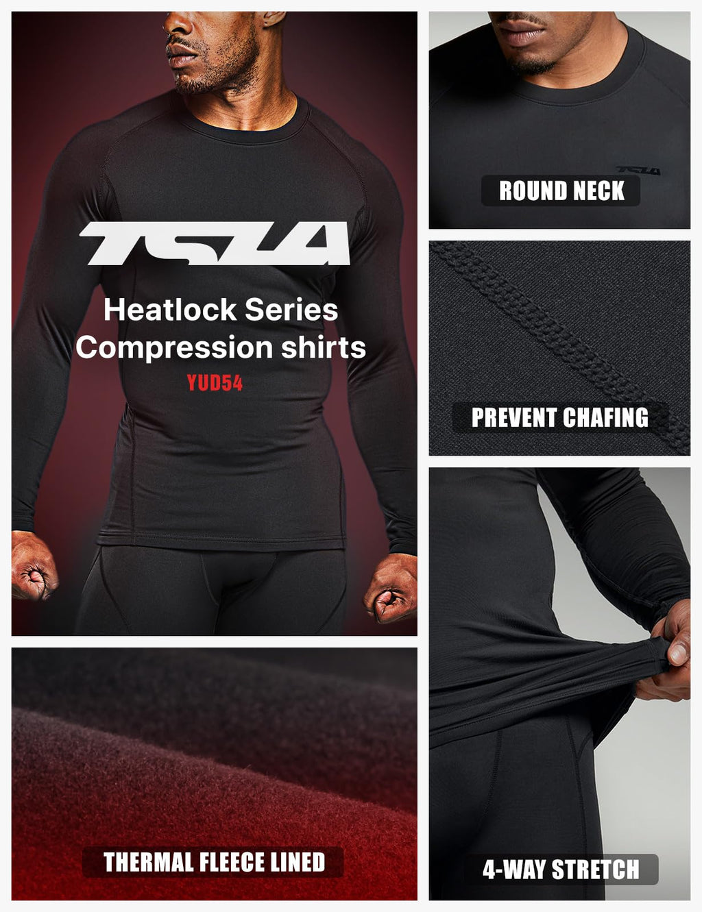 Men’s Thermal Long Sleeve Compression Base Layer Top