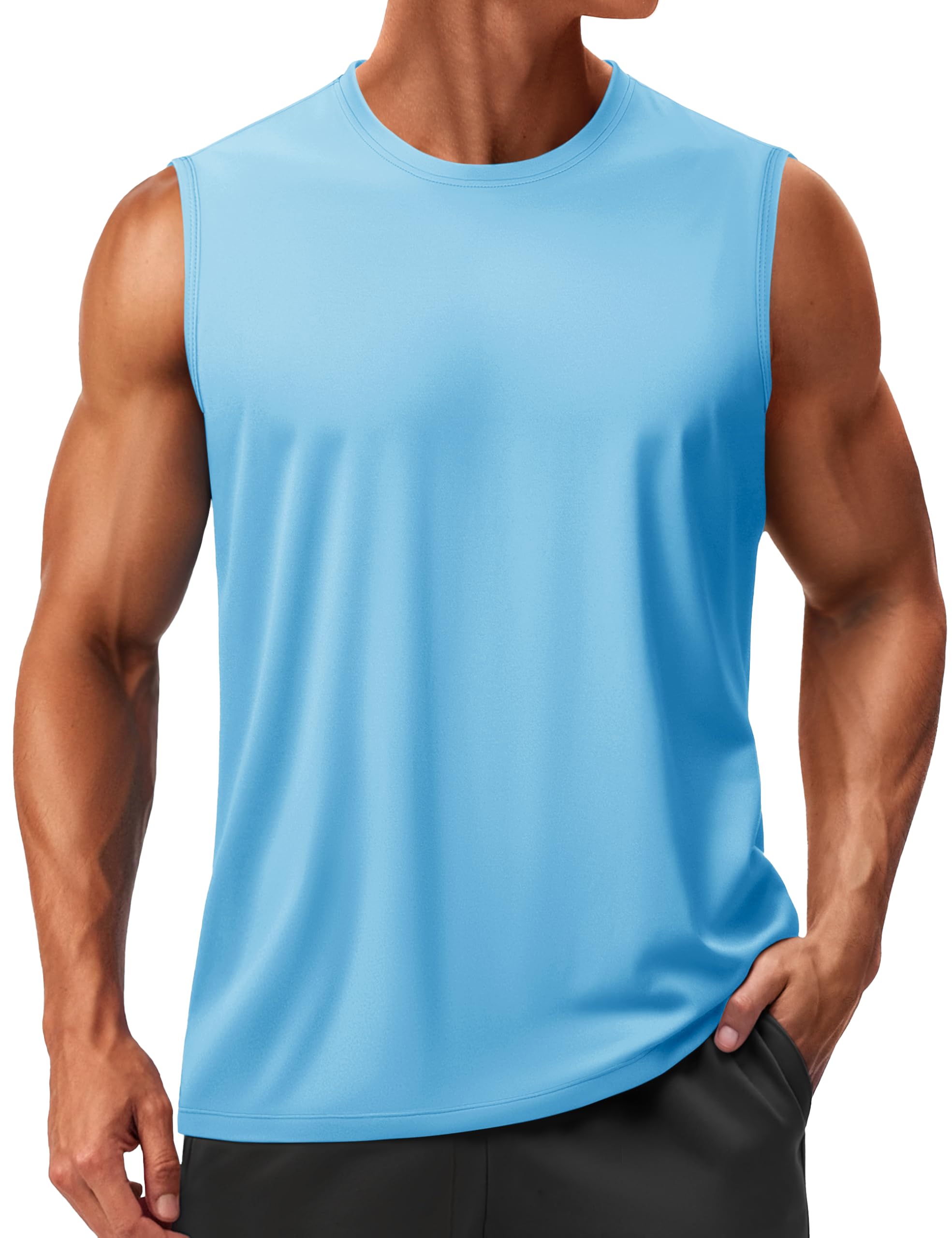 Men’s Sleeveless Quick Dry Workout Tank Top with UPF 50+