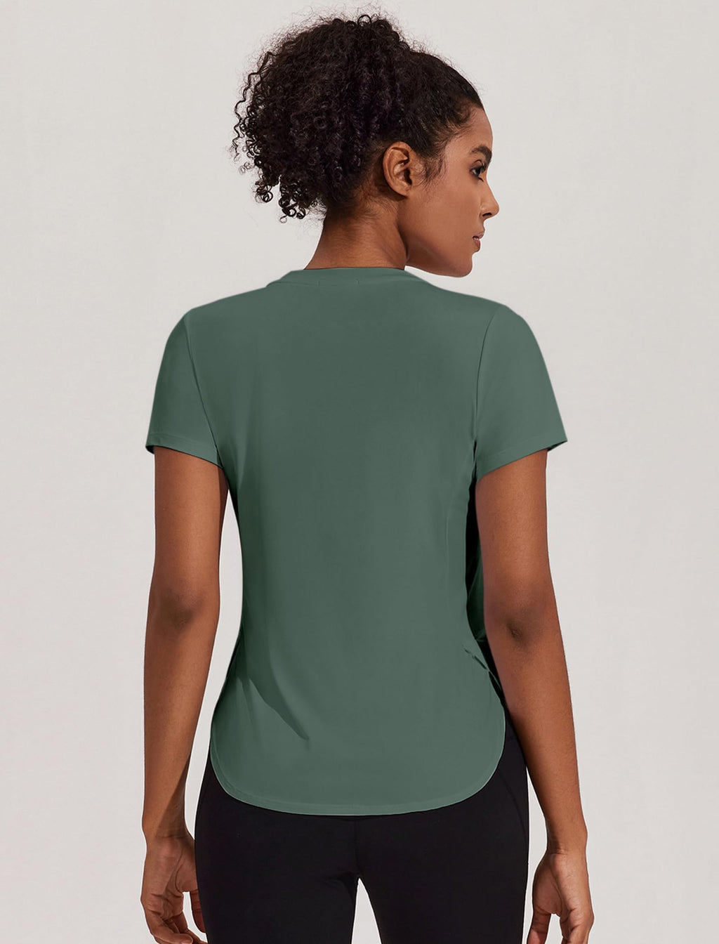 Women’s UPF 50+ Short Sleeve Workout Top with Side Slits