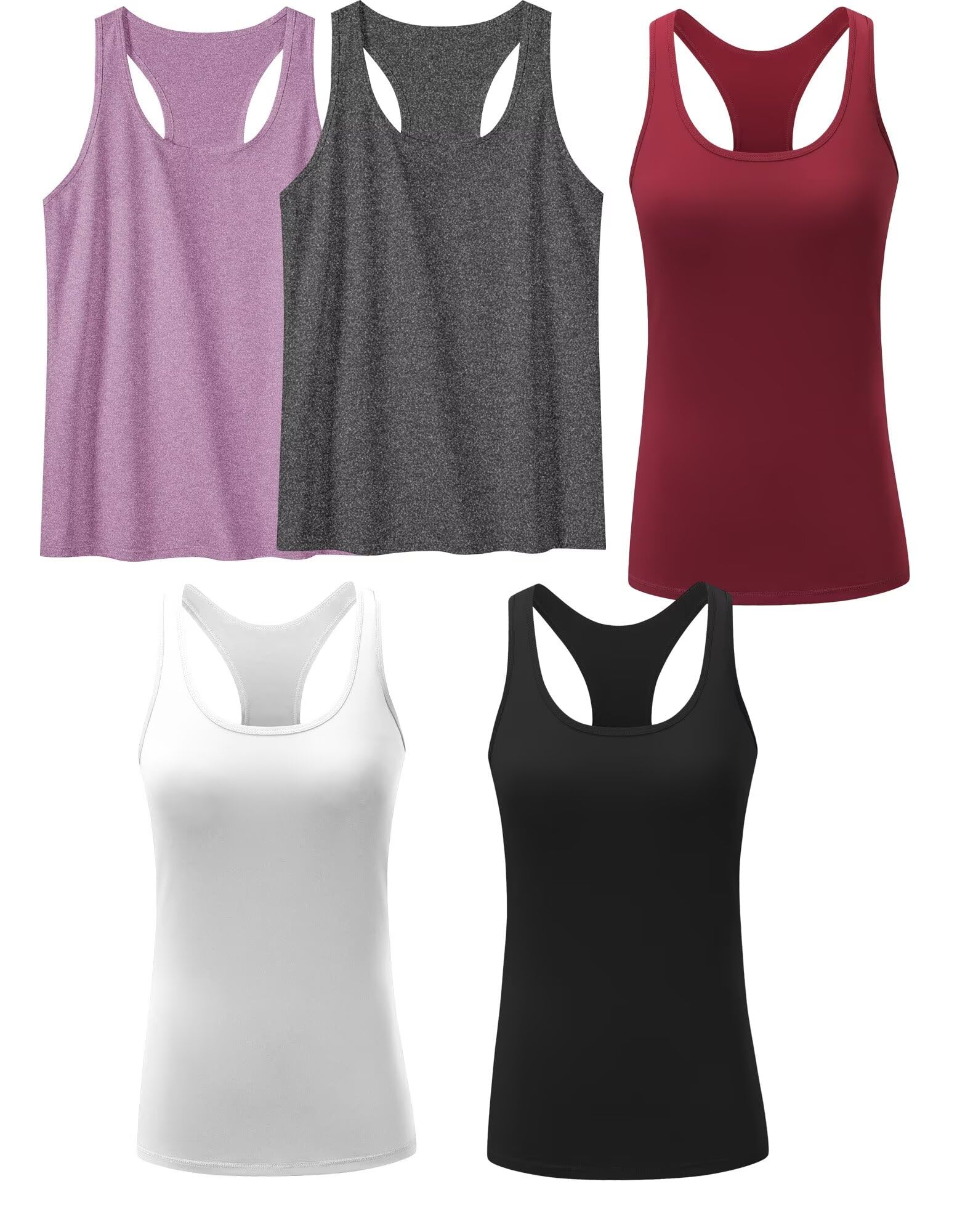 Women’s 5-Pack Racerback Compression Tank Tops