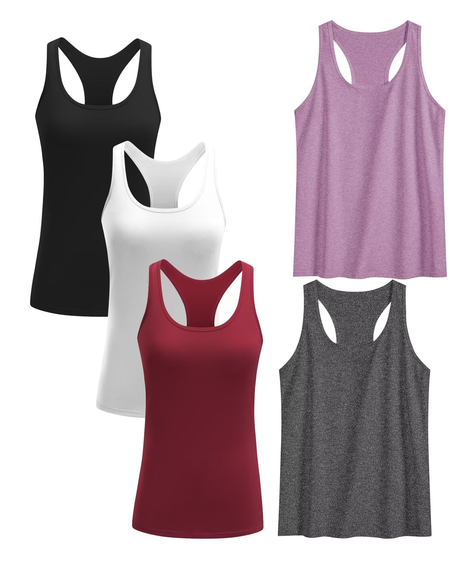 Women’s 5-Pack Racerback Compression Tank Tops
