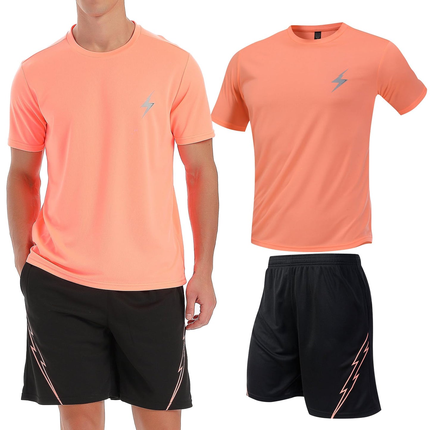 Men’s 2-Pack Quick Dry Crew Neck Workout T-Shirts