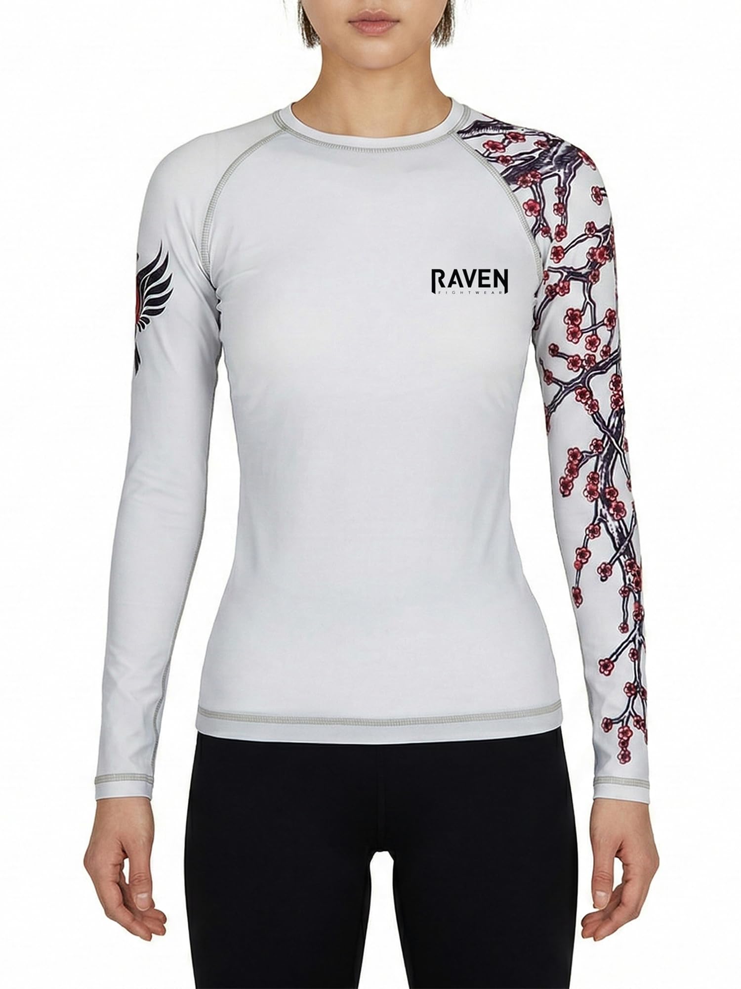 Women’s Sakura Rash Guard MMA BJJ Long Sleeve Top