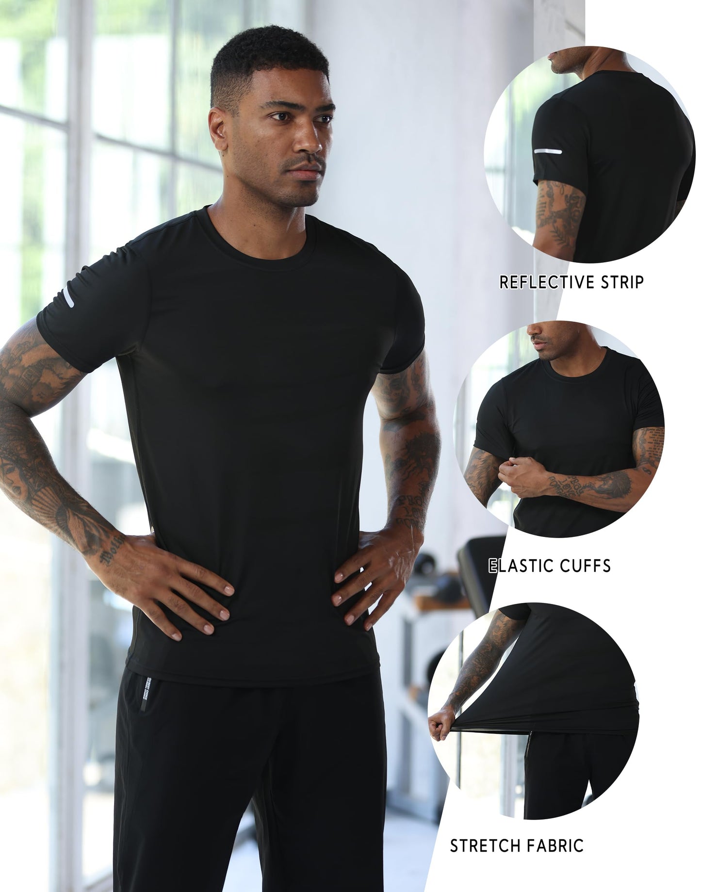 Men’s 3-Piece Windproof Tracksuit Set with Jacket and Joggers