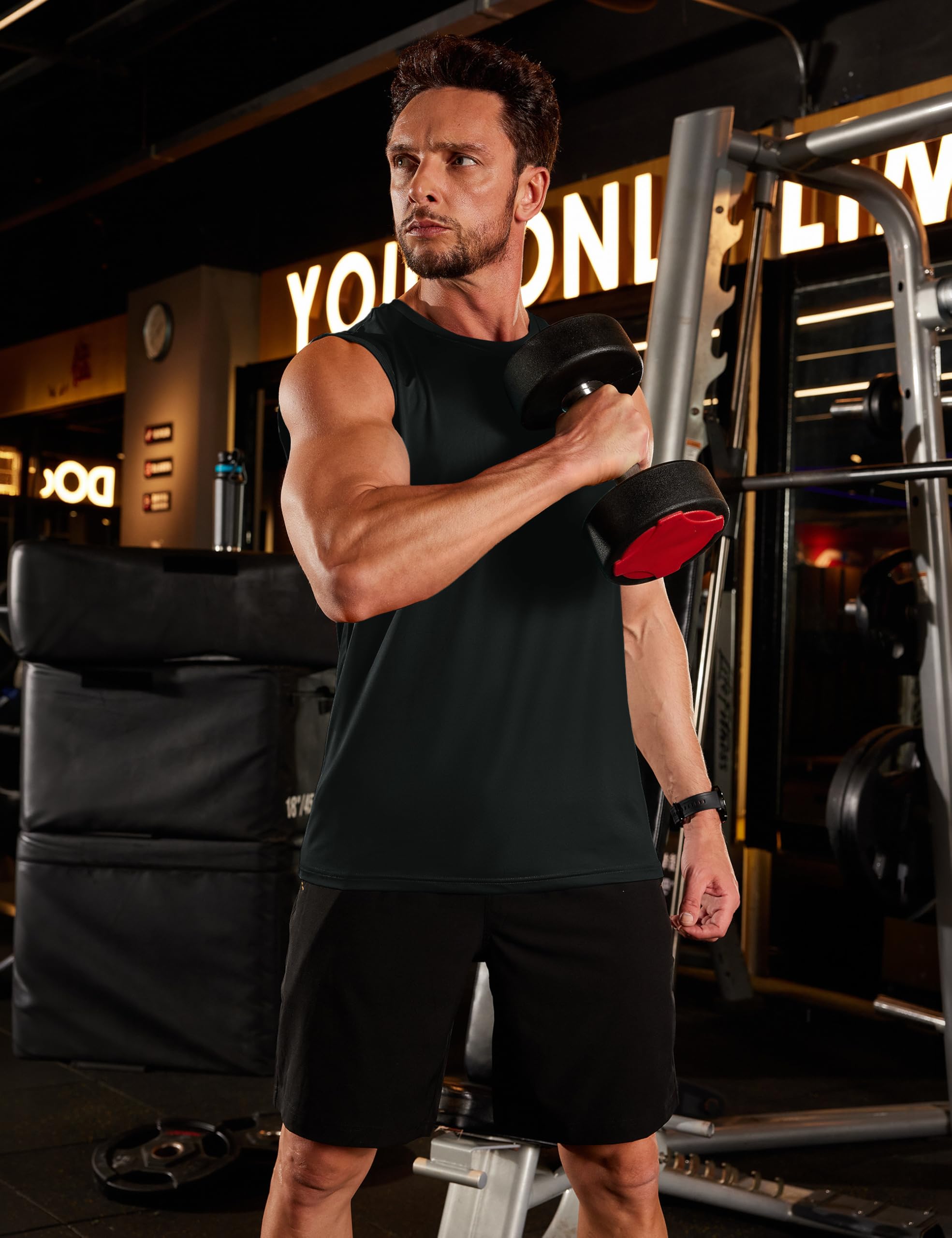 Men’s Sleeveless Quick Dry Workout Tank Top with UPF 50+
