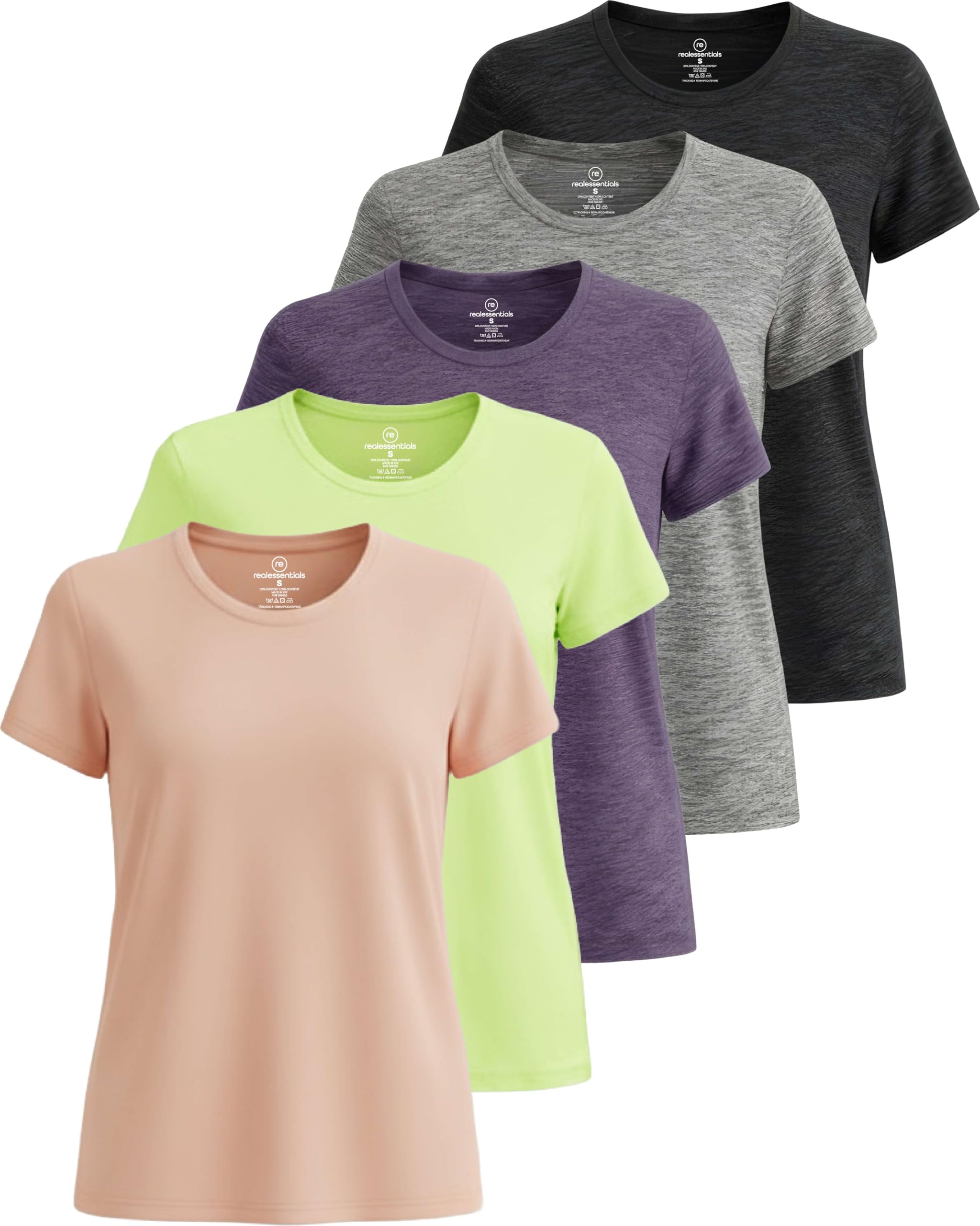 Women’s 5-Pack Short Sleeve Workout Tops