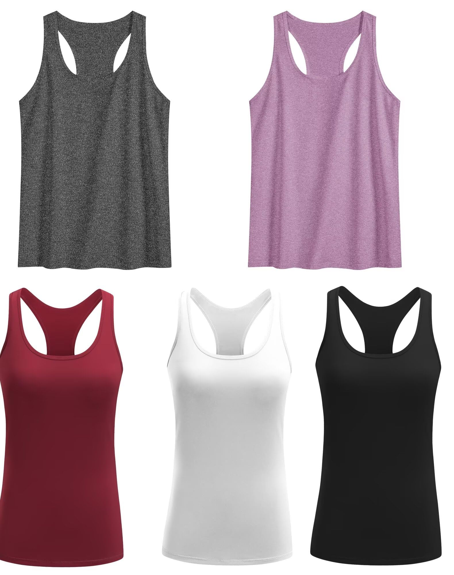 Women’s 5-Pack Racerback Compression Tank Tops