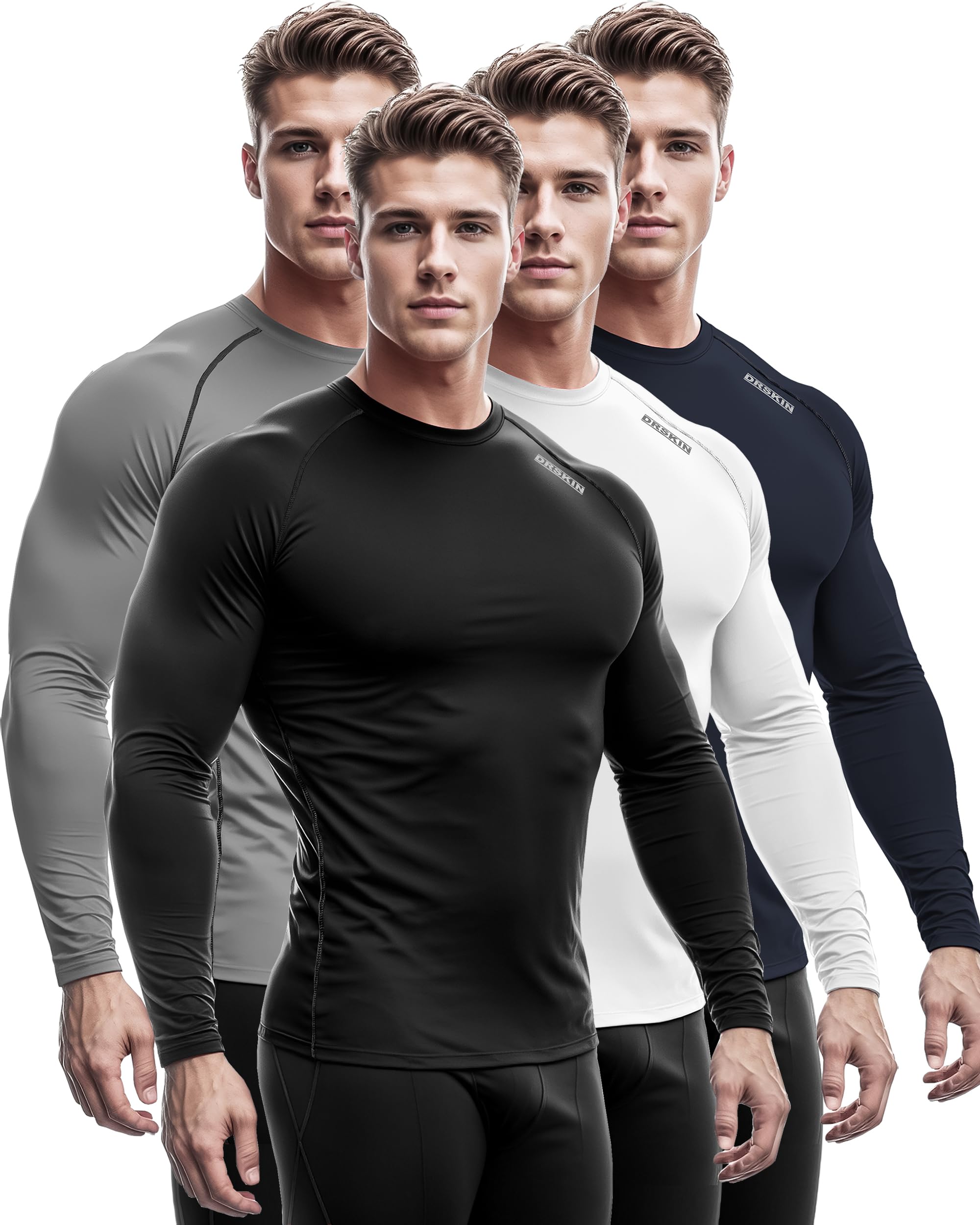 Men’s Multi-Pack Compression Long Sleeve Base Layer Top