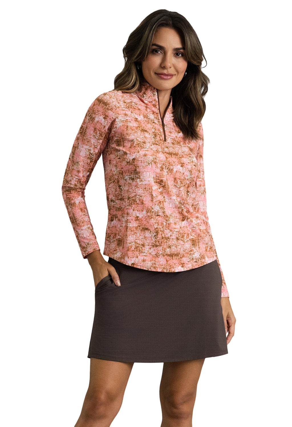 Women’s UPF 50+ Cooling Long Sleeve Mock Neck Top