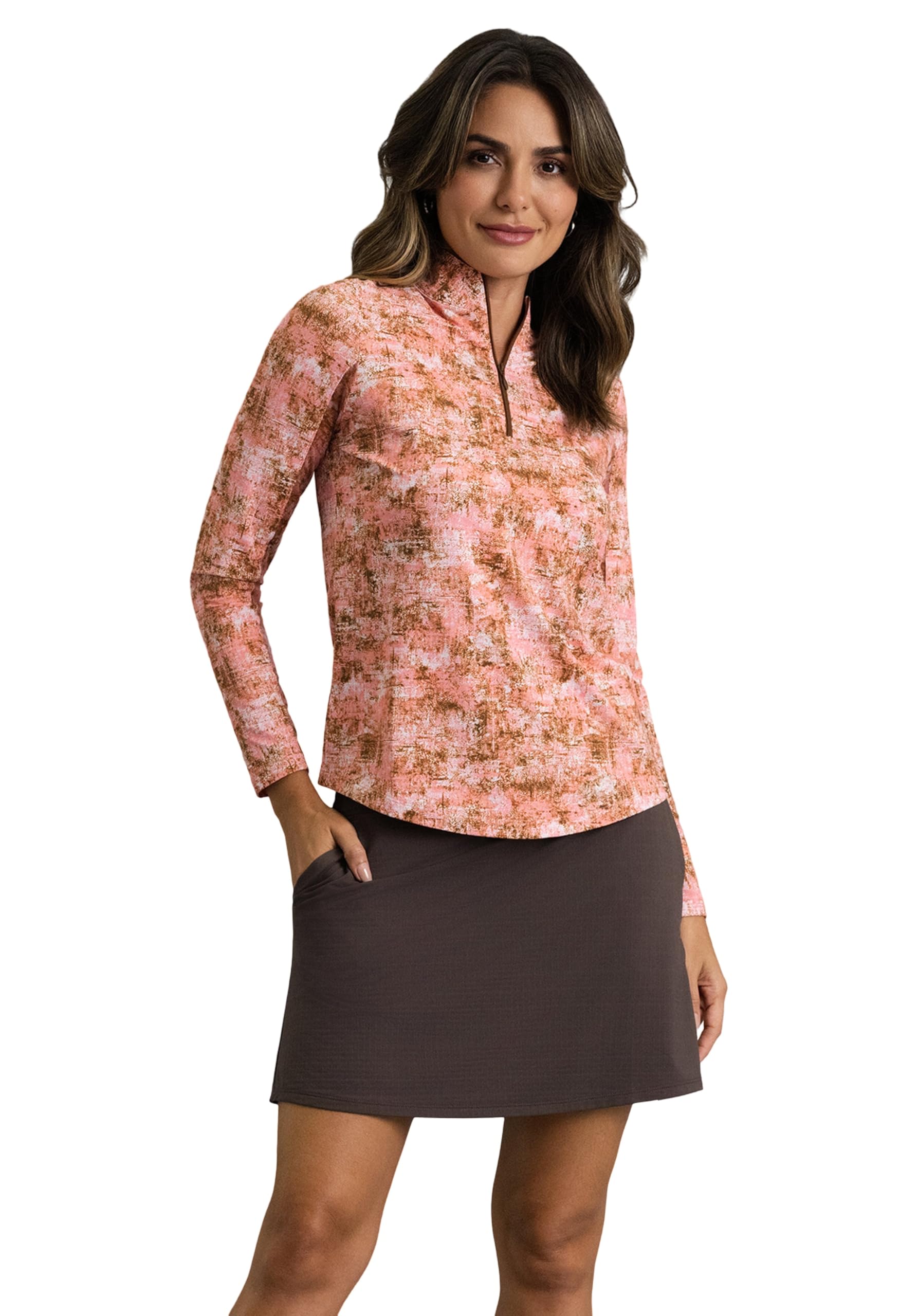 Women’s UPF 50+ Cooling Long Sleeve Mock Neck Top