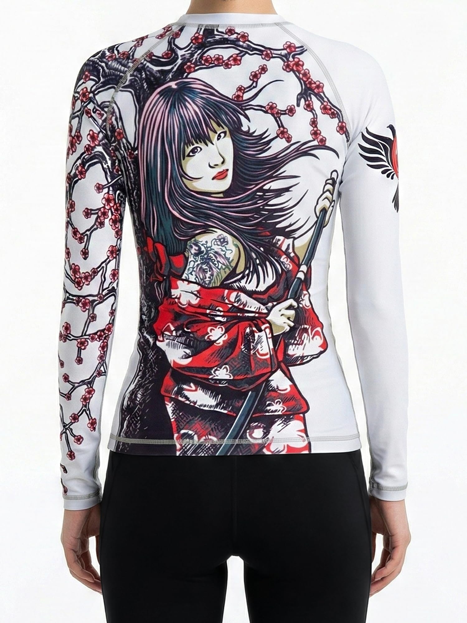 Women’s Sakura Rash Guard MMA BJJ Long Sleeve Top