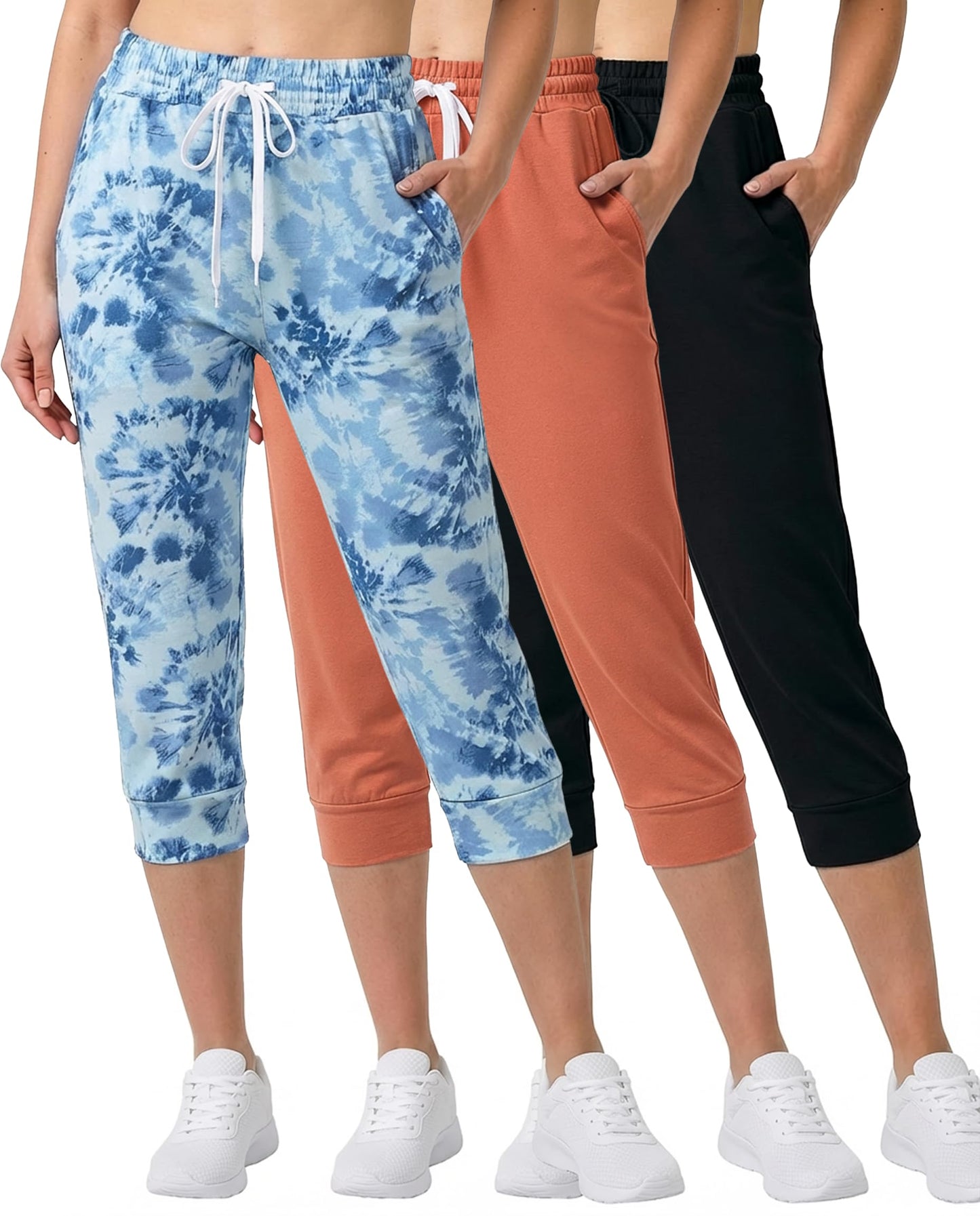Women’s 3-Pack Ultra Soft Capri Jogger Sweatpants