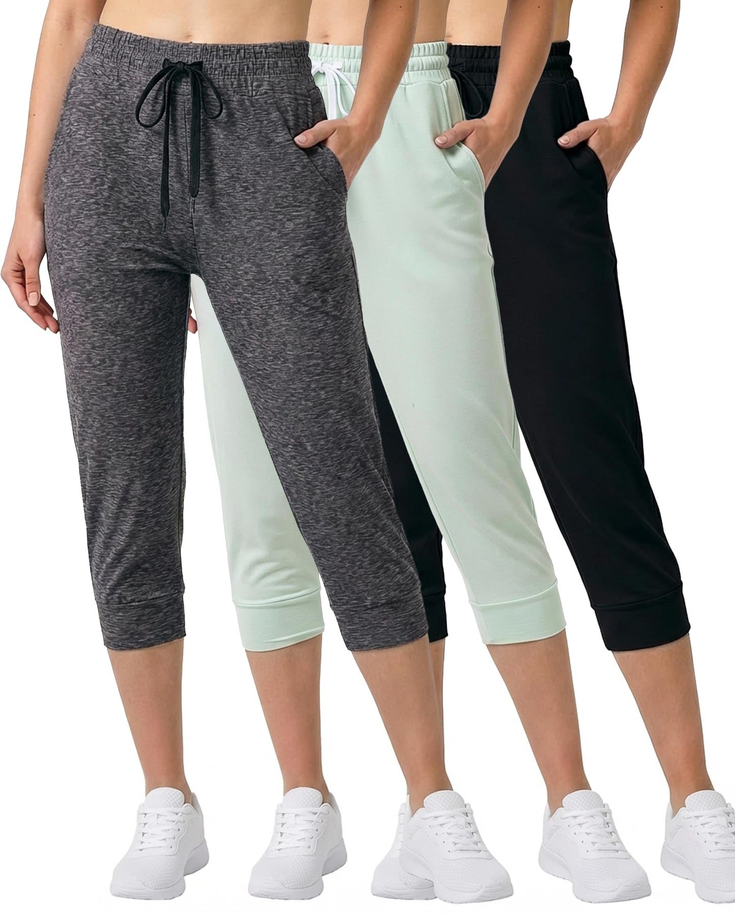 Women’s 3-Pack Ultra Soft Capri Jogger Sweatpants
