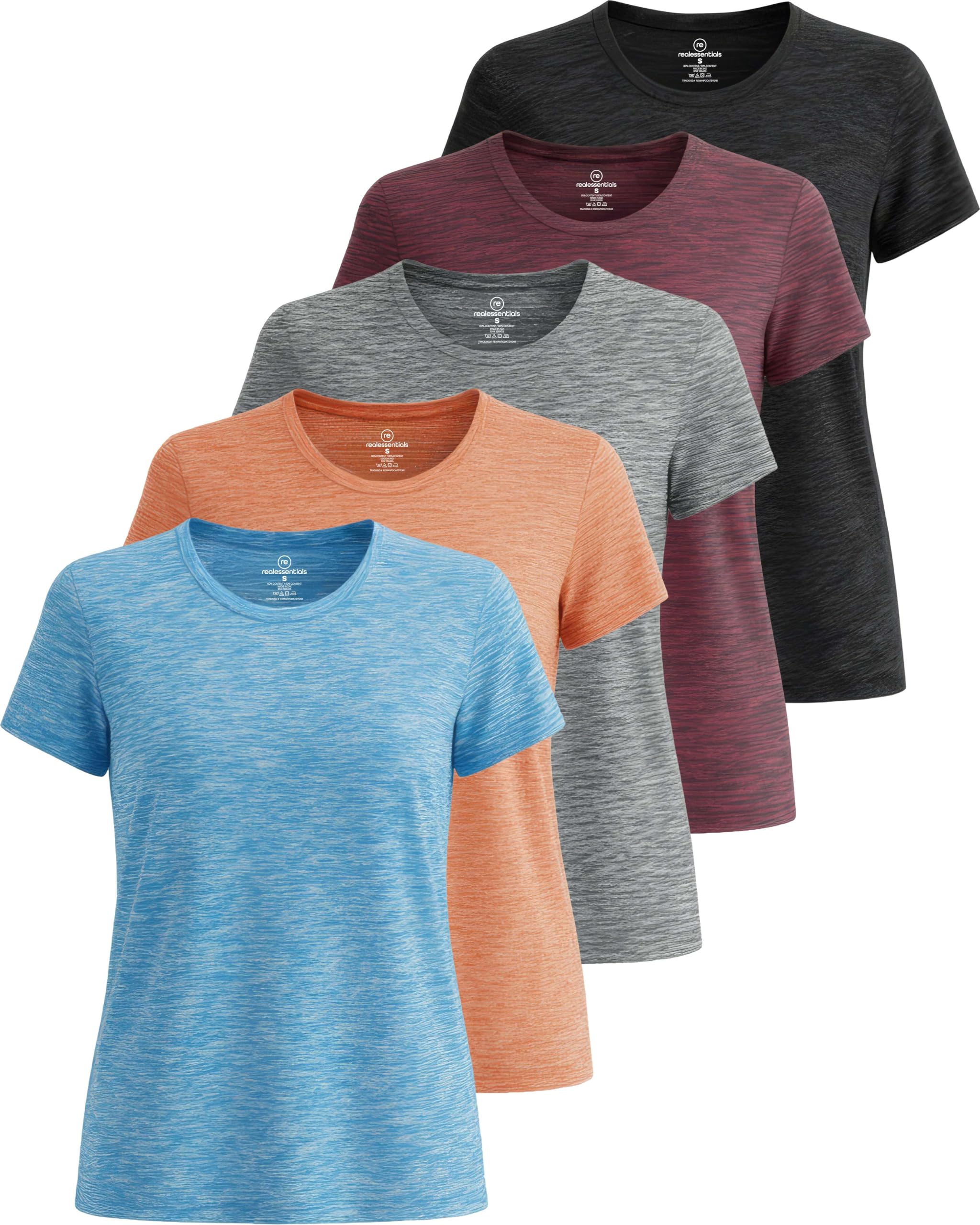 Women’s 5-Pack Short Sleeve Workout Tops