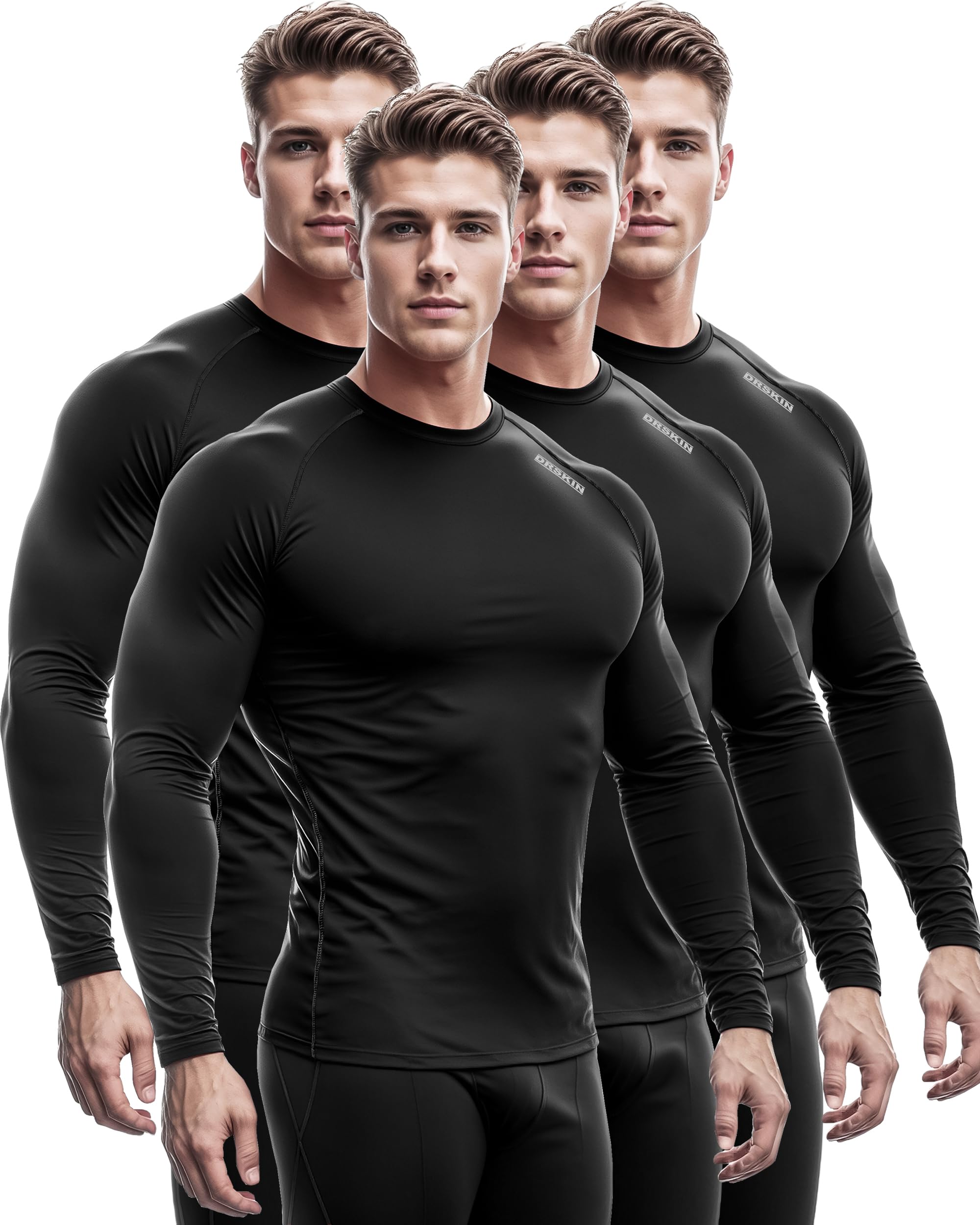 Men’s Multi-Pack Compression Long Sleeve Base Layer Top