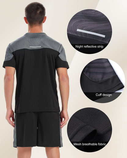 Men’s 2-Pack Quick Dry Crew Neck Workout T-Shirts